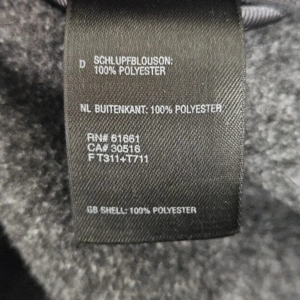 The North Face Mens Gray Full Zip Fleece Jacket Size Medium Pockets Logo Outdoor
